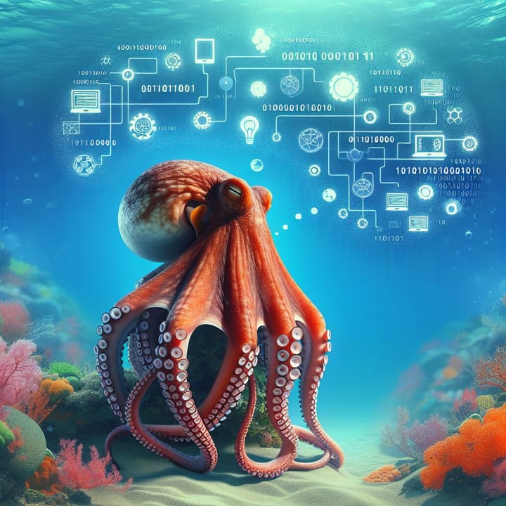 An octopus is considering information architecture (AI-generated illustration)